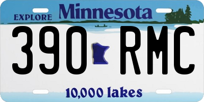 MN license plate 390RMC