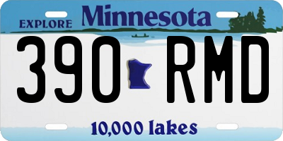 MN license plate 390RMD
