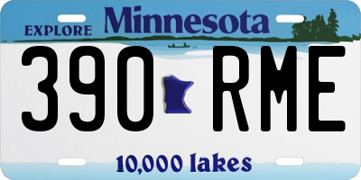 MN license plate 390RME