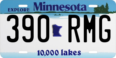 MN license plate 390RMG