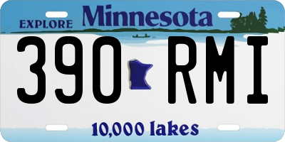 MN license plate 390RMI