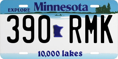 MN license plate 390RMK