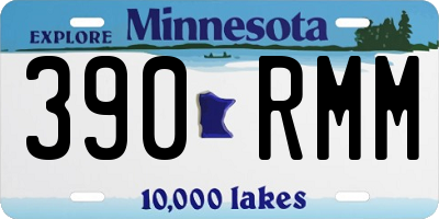 MN license plate 390RMM