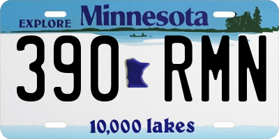 MN license plate 390RMN