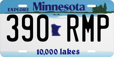 MN license plate 390RMP