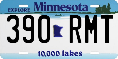 MN license plate 390RMT