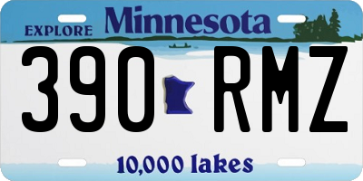 MN license plate 390RMZ