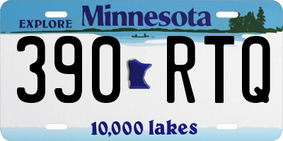 MN license plate 390RTQ