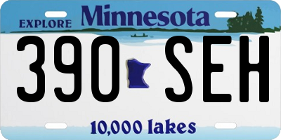 MN license plate 390SEH