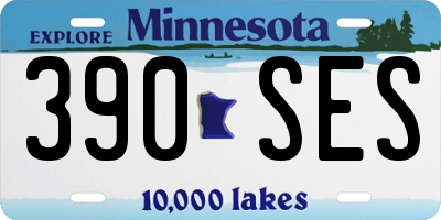 MN license plate 390SES