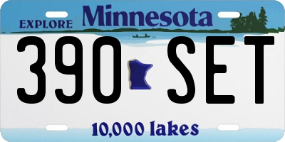 MN license plate 390SET