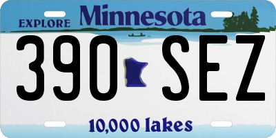 MN license plate 390SEZ