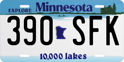 MN license plate 390SFK