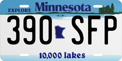 MN license plate 390SFP