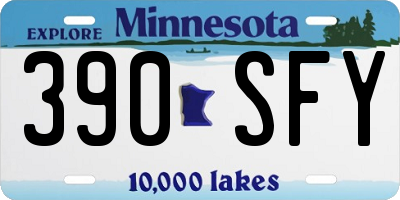 MN license plate 390SFY
