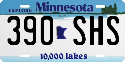 MN license plate 390SHS