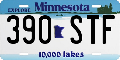 MN license plate 390STF