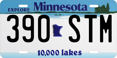 MN license plate 390STM