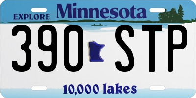 MN license plate 390STP