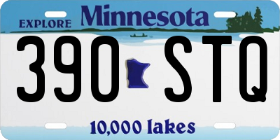 MN license plate 390STQ