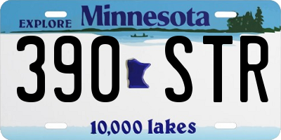 MN license plate 390STR