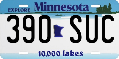 MN license plate 390SUC