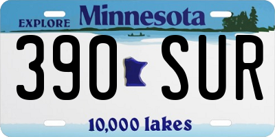 MN license plate 390SUR
