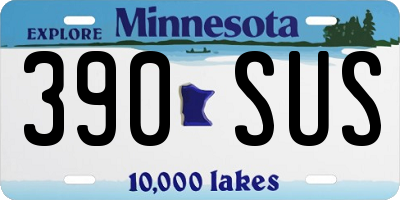MN license plate 390SUS