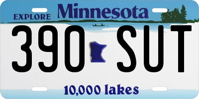 MN license plate 390SUT