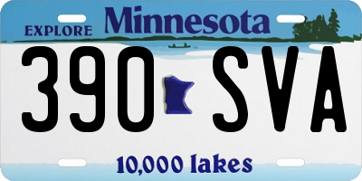 MN license plate 390SVA