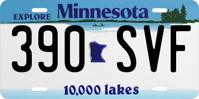 MN license plate 390SVF
