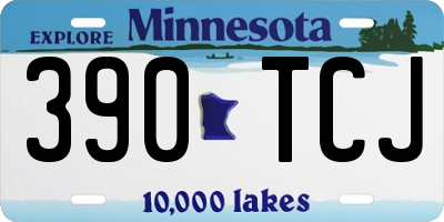 MN license plate 390TCJ