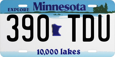 MN license plate 390TDU