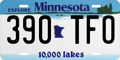 MN license plate 390TFO
