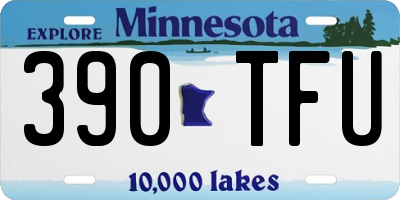 MN license plate 390TFU