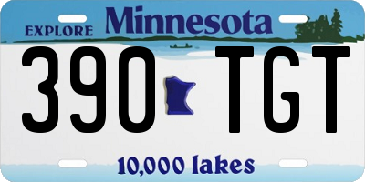 MN license plate 390TGT
