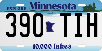 MN license plate 390TIH