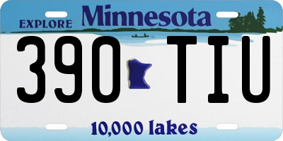 MN license plate 390TIU