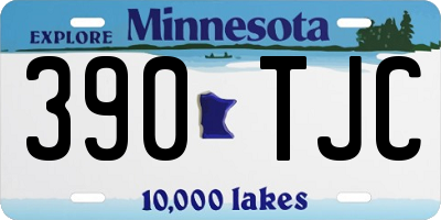 MN license plate 390TJC