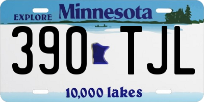 MN license plate 390TJL