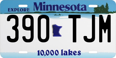 MN license plate 390TJM