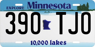 MN license plate 390TJO