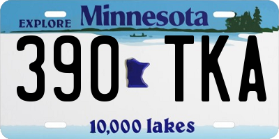 MN license plate 390TKA