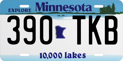 MN license plate 390TKB