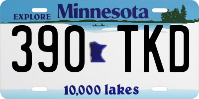 MN license plate 390TKD
