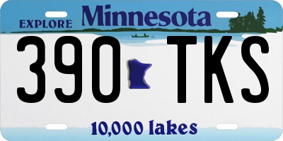 MN license plate 390TKS