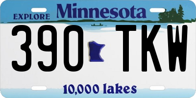 MN license plate 390TKW