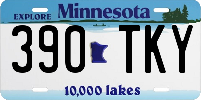 MN license plate 390TKY