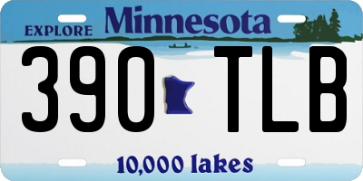 MN license plate 390TLB