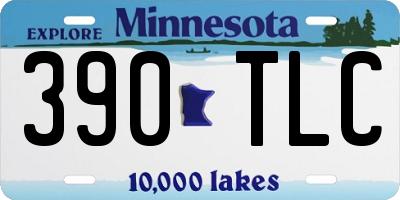 MN license plate 390TLC